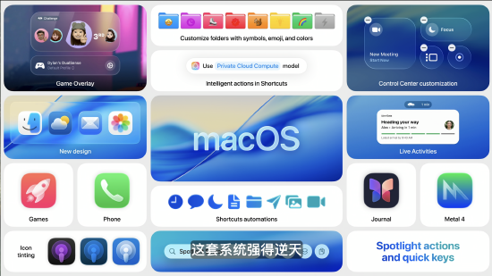 macOS 26 Tahoe支持短语快速启动功能，苹果高管形容“强的逆天(⛷)”(🤭)